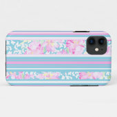 Roses roses roses, Tailles Turquoise : Coque iPhon (Dos (Horizontal))