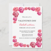 Roses roses roses Valentine's Day Party Invitation (Devant)