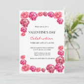 Roses roses roses Valentine's Day Party Invitation (Debout devant)
