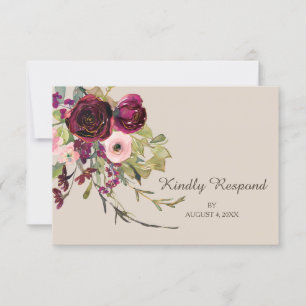 Roses roses rouges Mariage RSVP