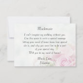 Roses roses Serez-vous ma carte de femme d'honneur (Dos)