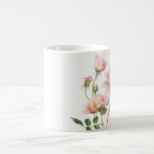 Roses roses sur la tasse (Centre)