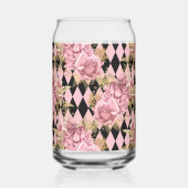 Roses roses sur monogramme Harlequin (Verso)