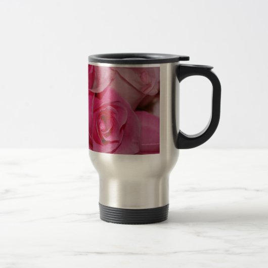 Roses roses - tasse de voyage (Droit)