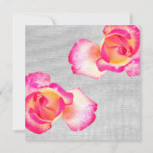 Roses roses, toile  Demoiselle d'honneur  Carte de (Dos)