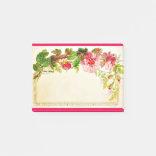 Roses roses Vintage Style Post-it® Notes 4 x 3
