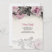 Roses roses vintages 90ème anniversaire Invitation (Dos)