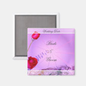 Roses Rouges Aimant de Mariage (Recto/Verso)