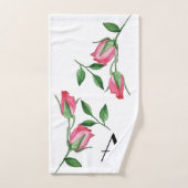 Roses rouges aquarelle peinte à la main (Serviette à main)