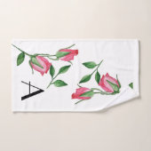 Roses rouges aquarelle peinte à la main (Serviette à main)