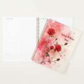 Roses Rouges avec Fleurons Dorés Style Aquarelle (Devant avec enveloppe)