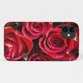 Roses rouges coque iphone dur (Dos (Horizontal))