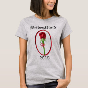Roses Rouges Demoiselle D'honneur T-shirt 2010
