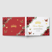 Roses Rouges Élégants Papillons Floraux Quinceaner (Complet)