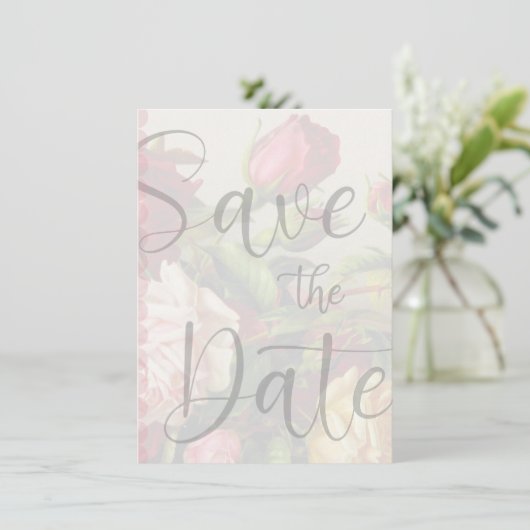 Roses rouges Enregistrer le Modèle date (Debout devant)