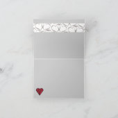 Roses rouges et carte de remerciements de coeurs (Intérieur)