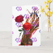 Roses rouges et carte poétique (Fleur jaune)