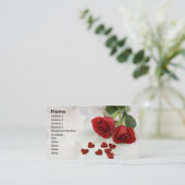 ROSES ROUGES ET CARTES DE PROFIL DE COEURS (Debout devant)