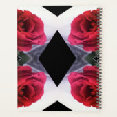 Roses rouges et diamants noirs Motif géométrique (Dos)