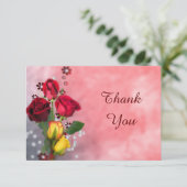 Roses Rouges et Jaunes Élégantes Merci (Debout devant)