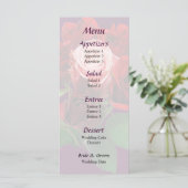 Roses rouges et menu Mariage Rose (Debout devant)