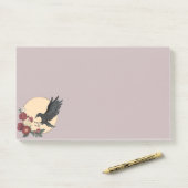 Roses Rouges et Post-it Corbeau (Sur un bureau)