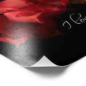Roses rouges et roses "Je t'aime" Photo Print (Coin)