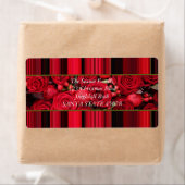 Roses rouges étiquettes de Noël (En situation)