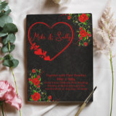 Roses rouges Faire-part de mariage