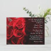 Roses rouges Faire-part de mariage 2 (Debout devant)