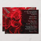 Roses rouges Faire-part de mariage 2 (Devant / Derrière)
