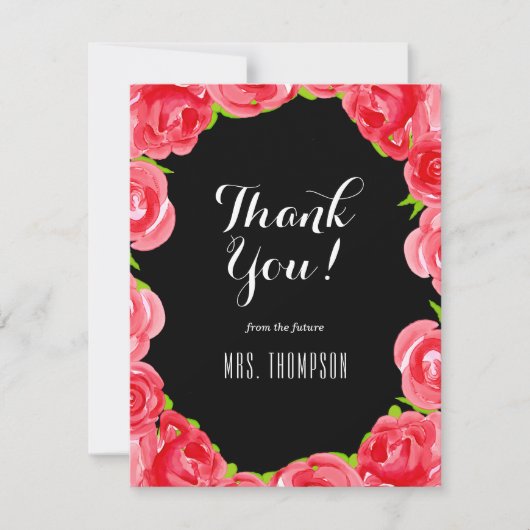 Roses Rouges Floral Merci (Devant)