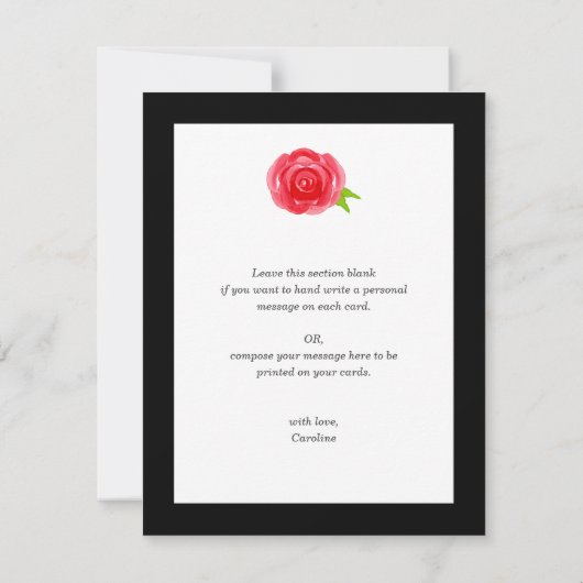 Roses Rouges Floral Merci (Dos)