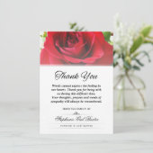 Roses rouges Merci mots de sympathie (Debout devant)