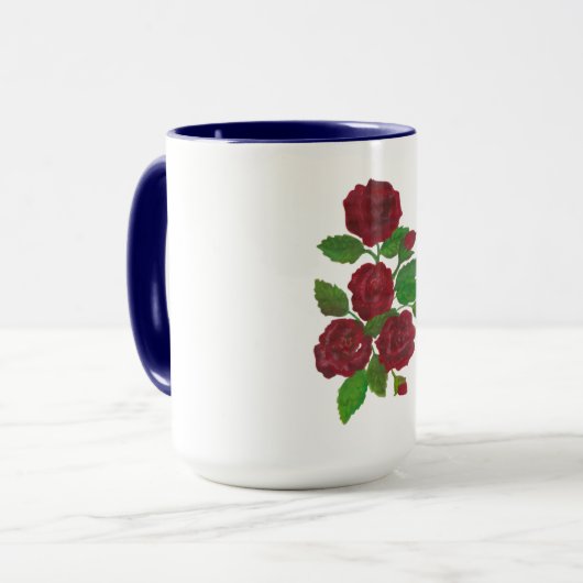 roses rouges Mug (Devant gauche)