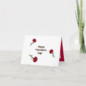 Roses rouges Petite carte de vœux pliée 4" x 5,6" (Devant)