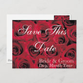 Roses rouges profondes Carte postale d'annonce de (Devant / Derrière)