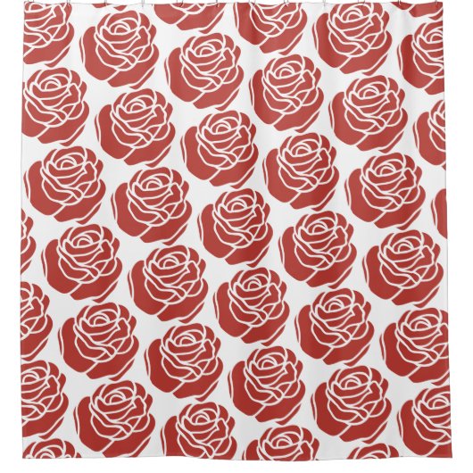 Roses rouges - Rideau de douche (Devant)