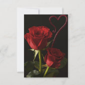 Roses Rouges Romantiques Invitation de Mariage d'A (Dos)
