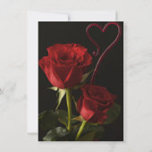 Roses Rouges Romantiques Invitation de Mariage d'A (Dos)