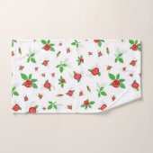 Roses Rouges Romantiques Motif Floral Bain Rétro T (Serviette à main)