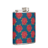 Roses rouges romantiques sur flacon de hanche pers (Droite)