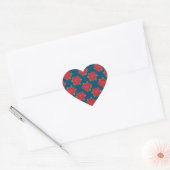 Roses rouges romantiques sur Stickers Vingt Coeurs (Enveloppe)