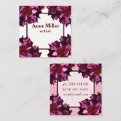 Roses rouges roses et noires Carte de visite flora (Devant / Derrière)