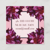 Roses rouges roses et noires Carte de visite flora (Dos)