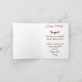 Roses rouges roses pour une carte d'anniversaire s (Intérieur)