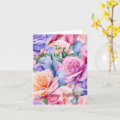 Roses rouges roses pour une carte d'anniversaire s (Fleur jaune)