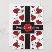 Roses rouges rubis - faire-part de mariage personn (Dos)