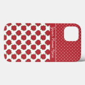 Roses rouges sur blanc personnalisé iPhone 6 Coque (Verso (horizontal))