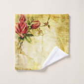 Roses rouges vintages, élégantes (Gant de toilette)